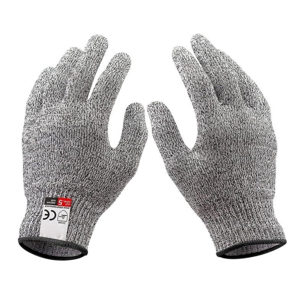 Cut Resistant Gloves Level 5 Protection Grey High Performance Kitchen Safety